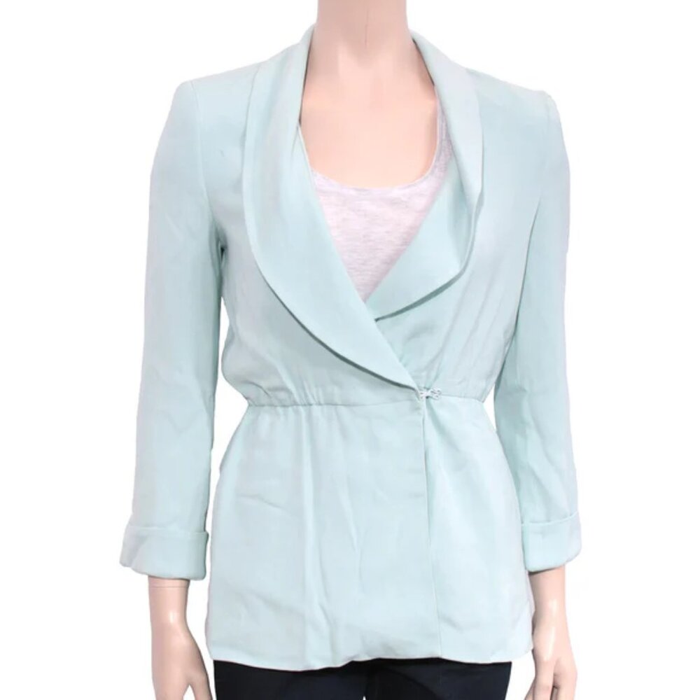 Alice + Olivia Women's Blazer XS Jacket Mint Green Summer Luxury ~ Made in USA